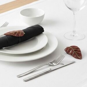 Beaded Maple Leaf‎ Napkin Rings SKUH132